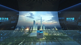 電子投影沙盤在企業展廳互動區能展示的內容